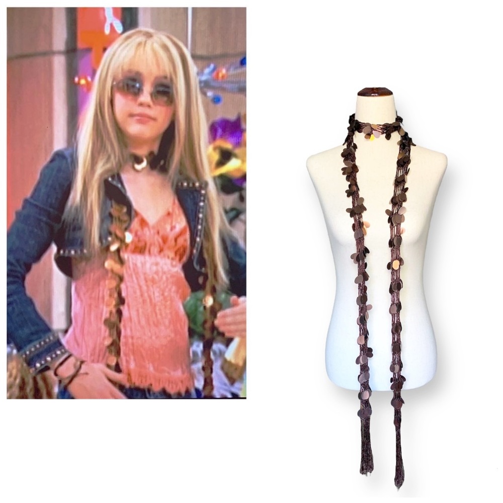 Hannah Montana’s Wardrobe, bronze sequins skinny scarf